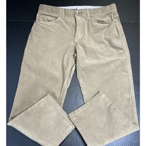 Peter Millar Crown 5 Pocket Corduroy Pants Men's 34x26 Brown Performance Stretch